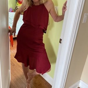 Gorgeous Bebe Wine Colored Strappy Dress